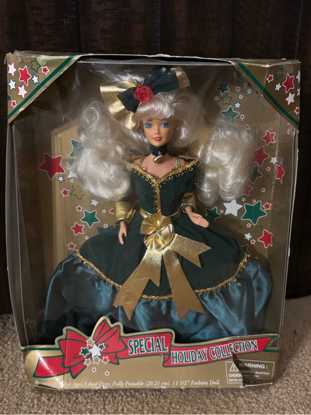 Vintage JAKKS Pacific 1997 Special Holiday Collection Christmas Doll Green Dress